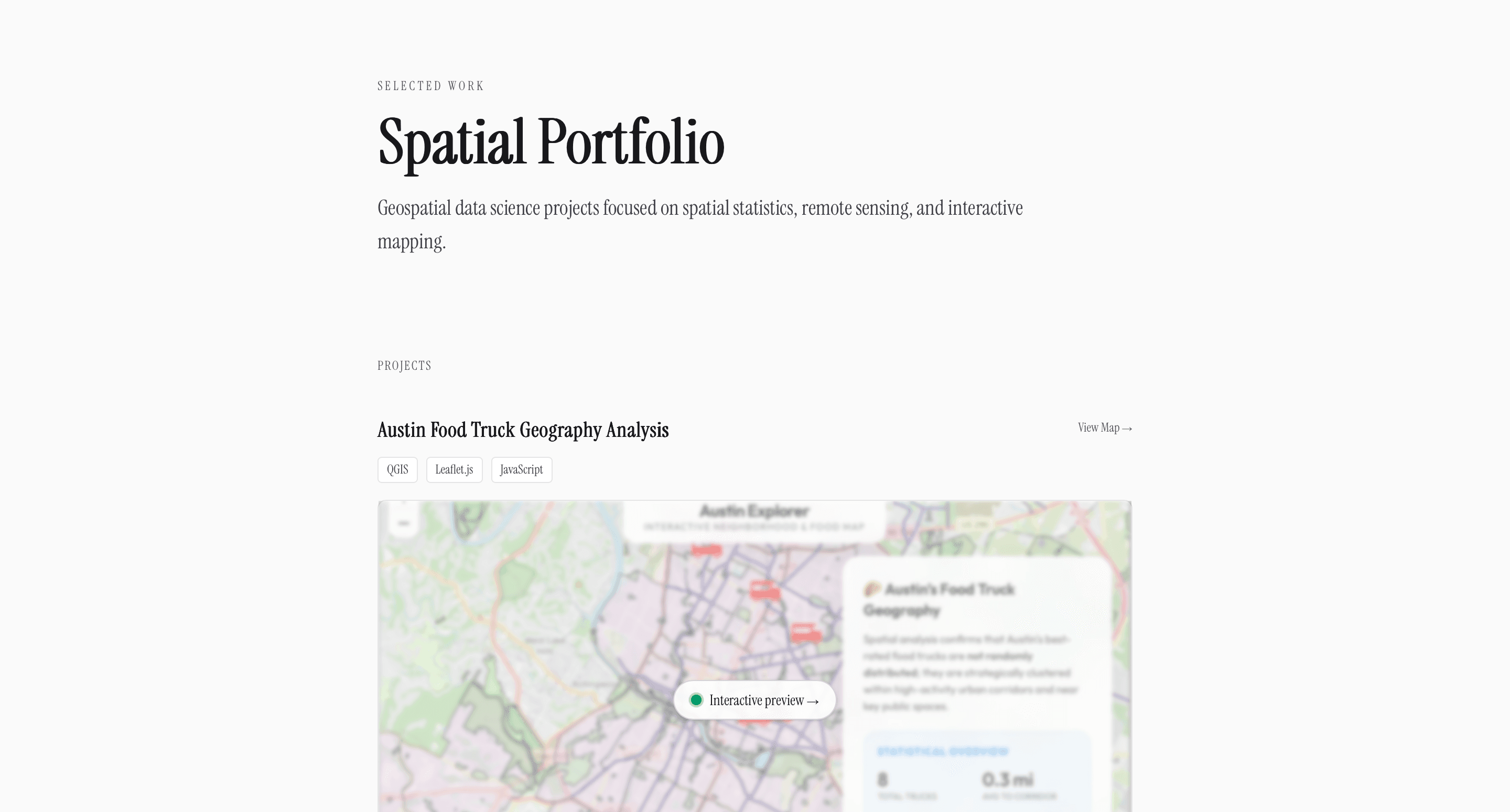 Spatial portfolio